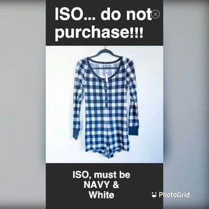 ISO Victoria Secret Navy blue buffalo plaid romper
